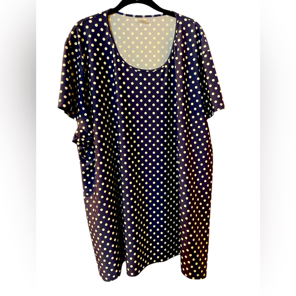 🏊‍♀️ 6 X Polka Dot Navy "Anna" Swim Tunic.